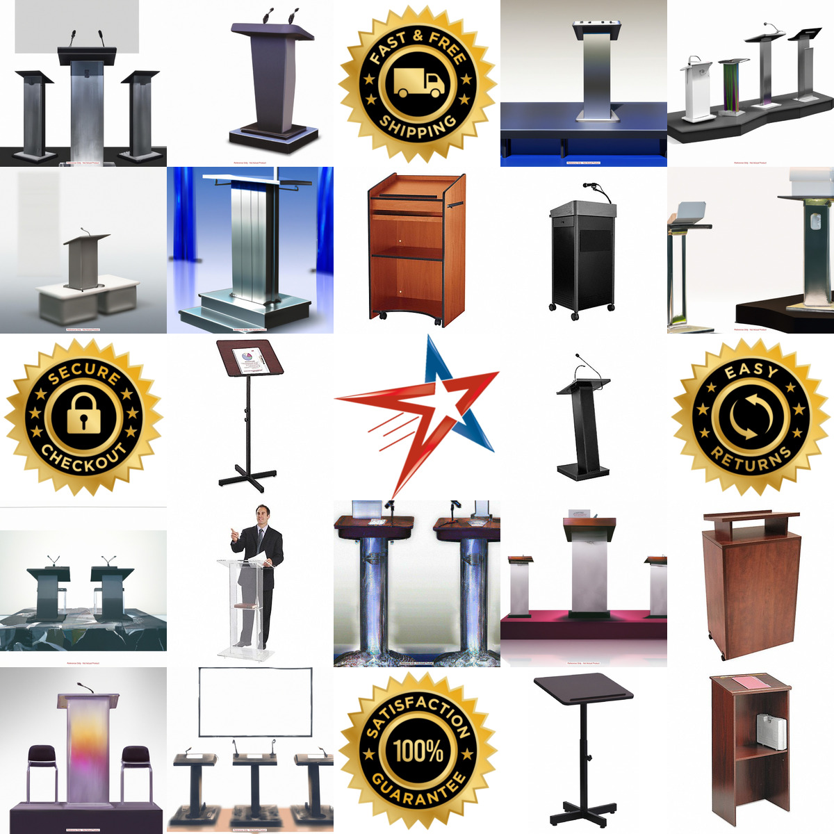 Millions of Products A selection of Lecterns and Podiums products on GoVets