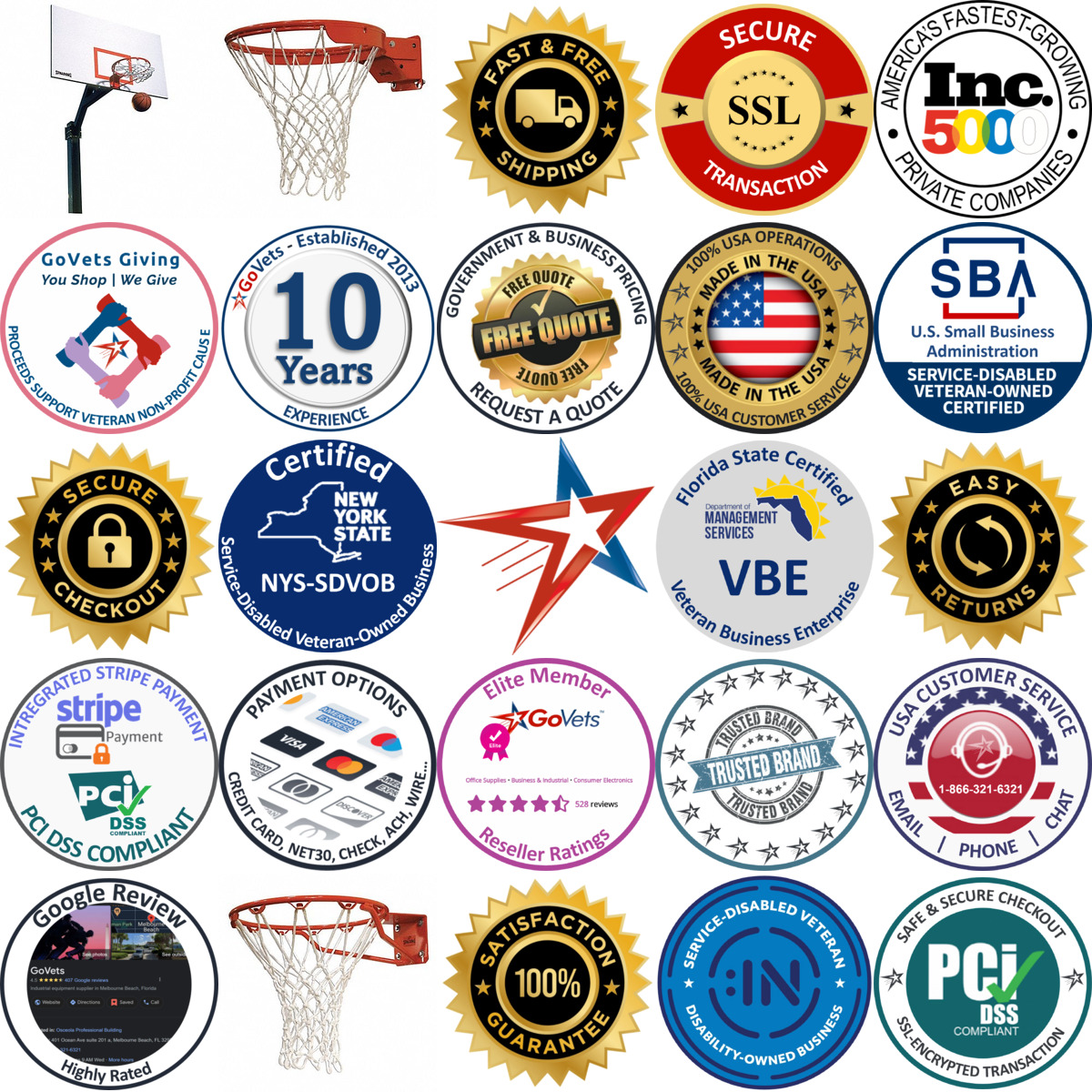 Millions of Products A selection of Basketball Rims products on GoVets