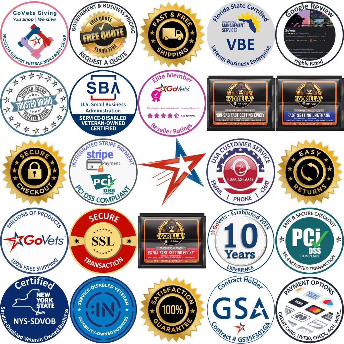 Millions of Products A selection of Gorillapro products on GoVets