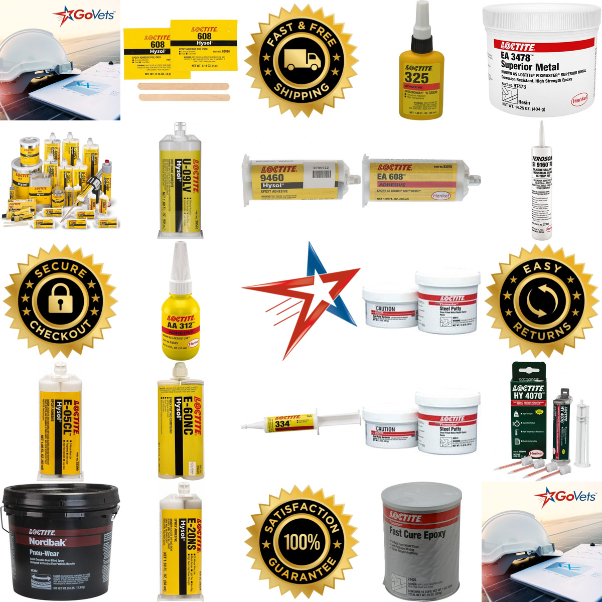 Millions of Products A selection of Loctite products on GoVets