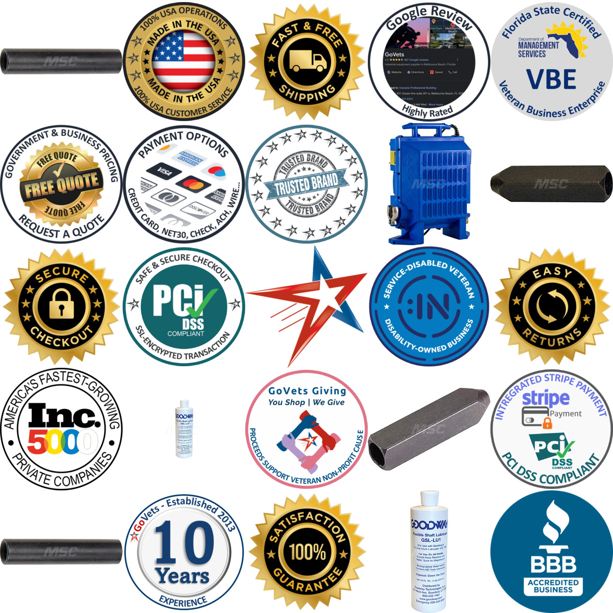 Millions of Products A selection of Goodway products on GoVets