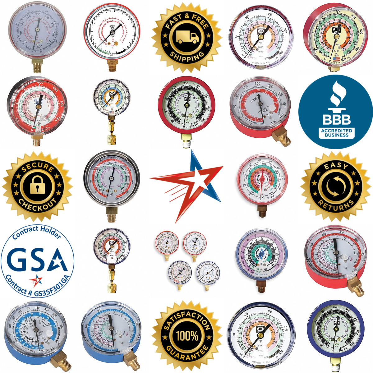 Millions of Products A selection of Manifold Gauge Replacement Gauges and Boots products on GoVets