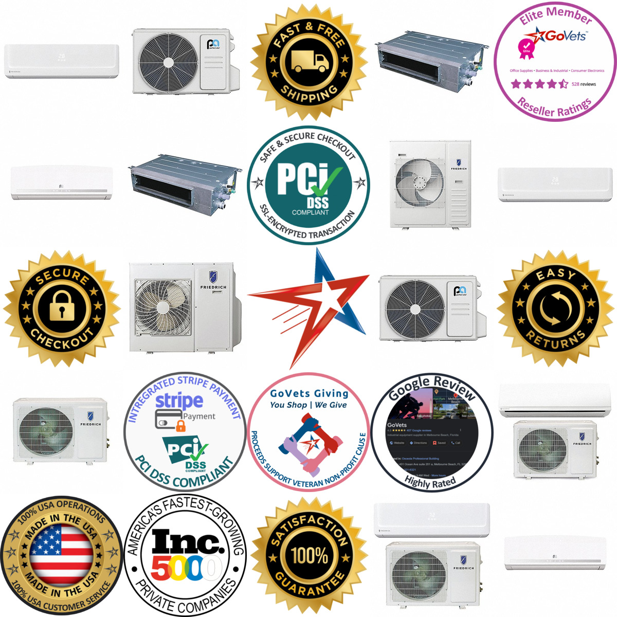 Millions of Products A selection of Ductless Split Systems a c and Heat Pumps products on GoVets