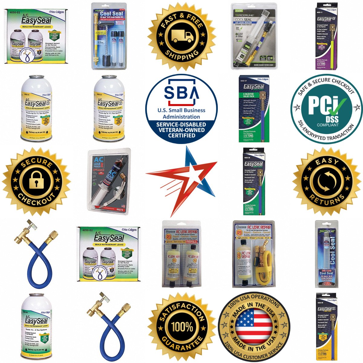 Millions of Products A selection of Refrigerant Leak Repair Kits products on GoVets