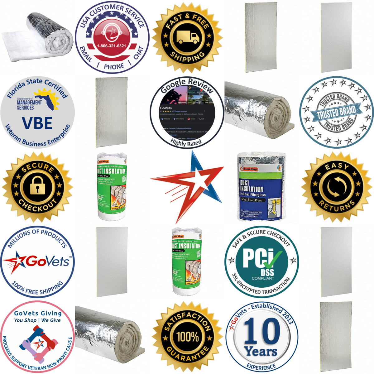 Millions of Products A selection of Duct Insulation products on GoVets