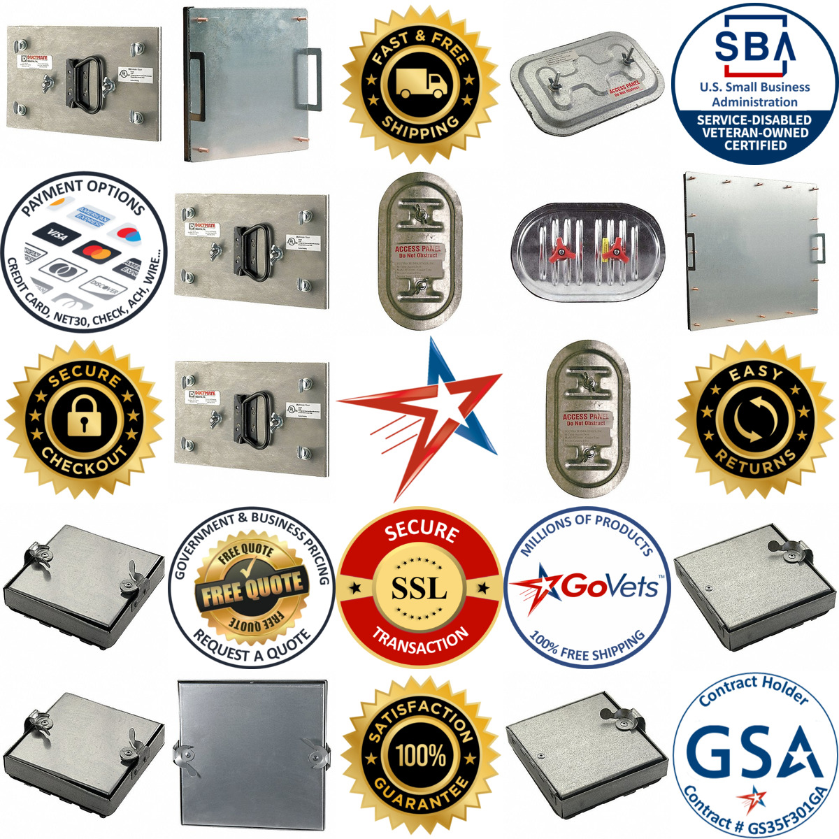 Millions of Products A selection of Grease Duct and hi Temp Access Doors products on GoVets