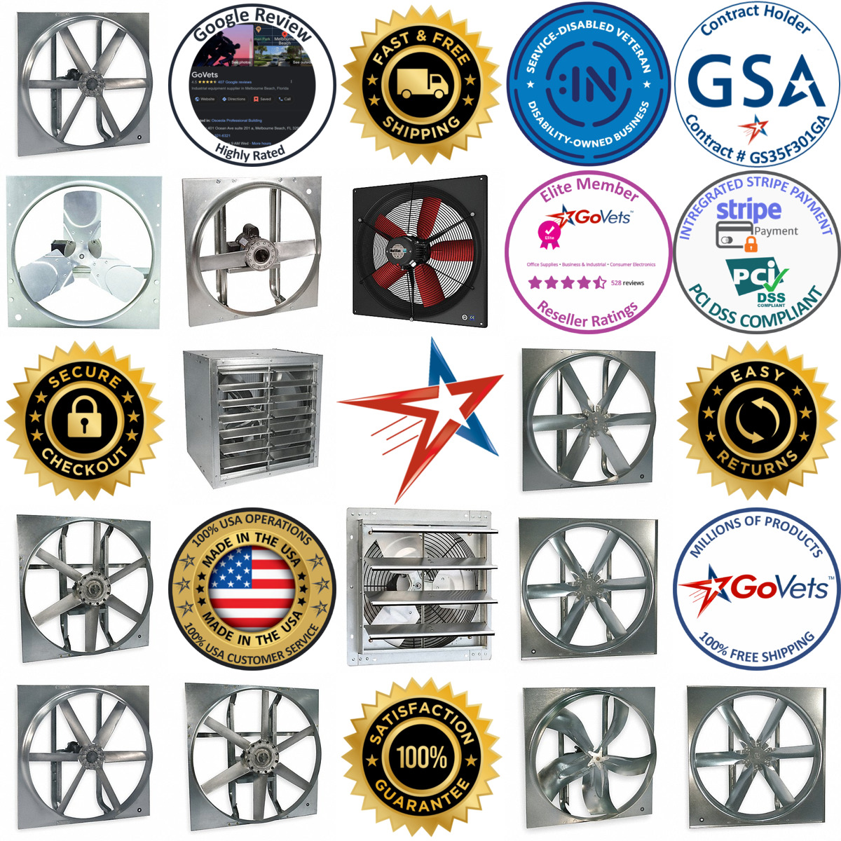 Millions of Products A selection of Axial Exhaust and Supply Fans With Motor products on GoVets