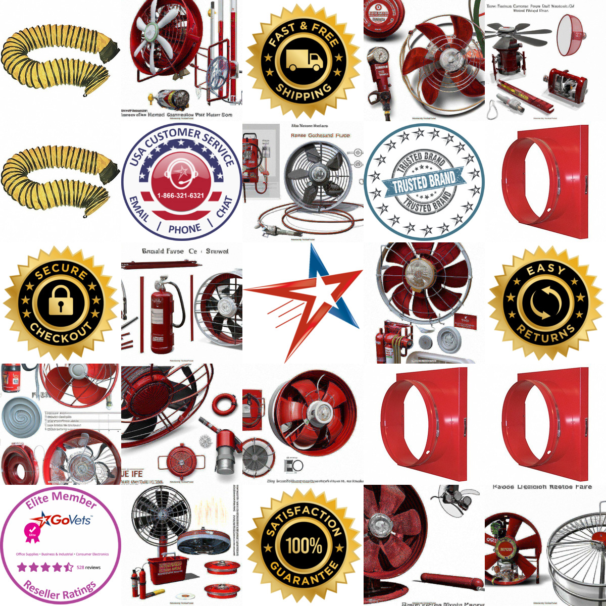 Millions of Products A selection of Fire and Rescue Fan Accessories products on GoVets