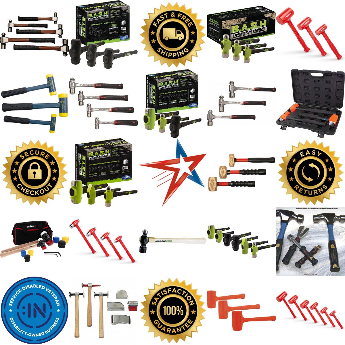 Millions of Products A selection of Hammer and Mallet Sets products on GoVets
