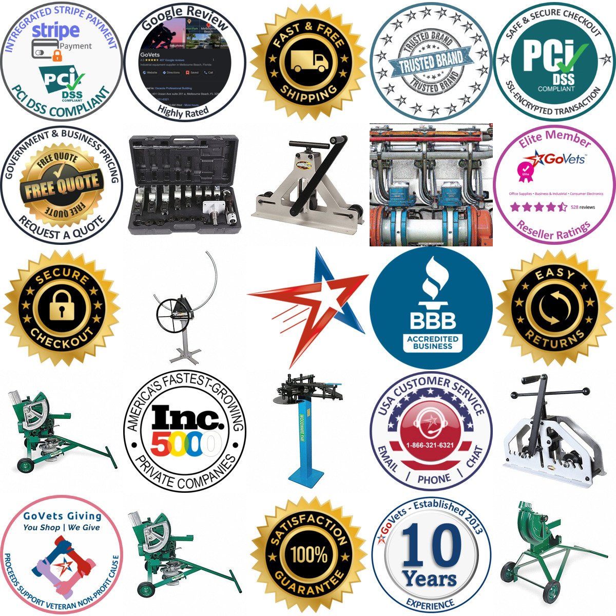 Millions of Products A selection of Mechanical Conduit Benders products on GoVets