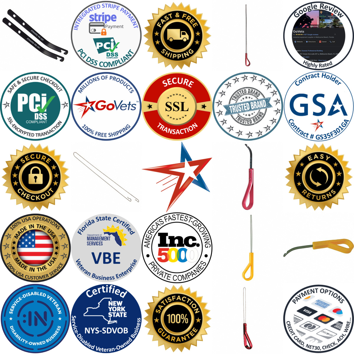 Millions of Products A selection of Wire and Cable Lacing and Sewing Tools products on GoVets