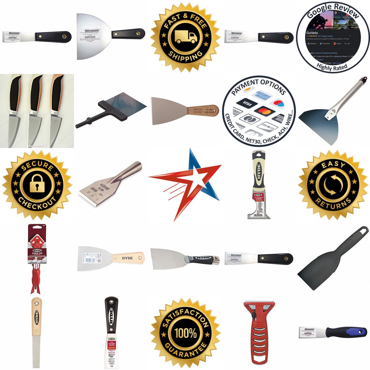 Millions of Products A selection of Putty Joint Knives Spatulas Scrapers products on GoVets