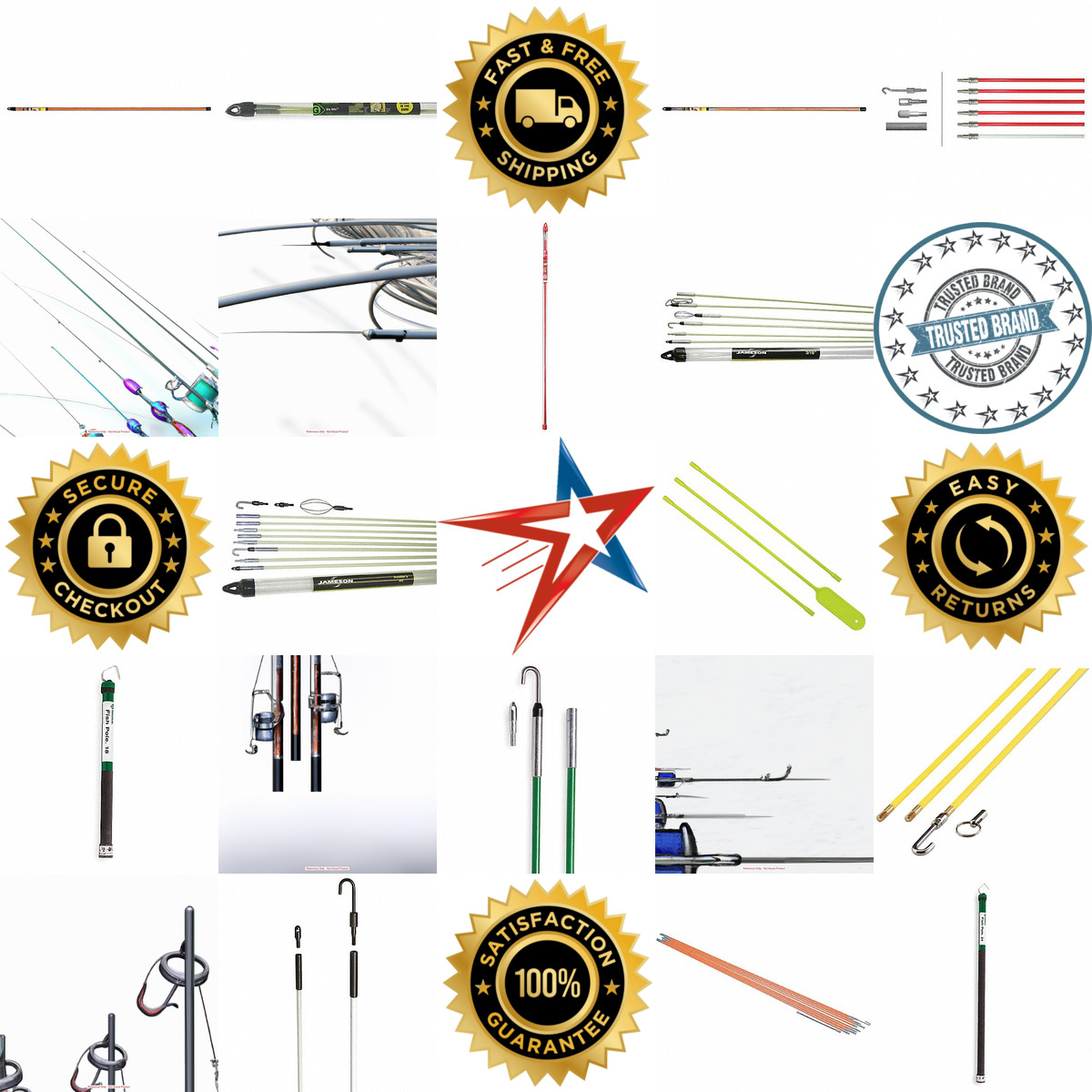 Millions of Products A selection of Wire and Cable Fishing Push Pull Rods products on GoVets