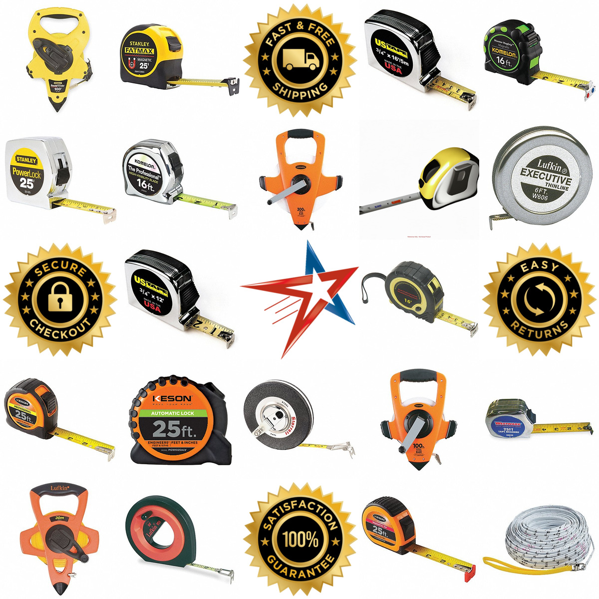 Millions of Products A selection of Tape Measures products on GoVets