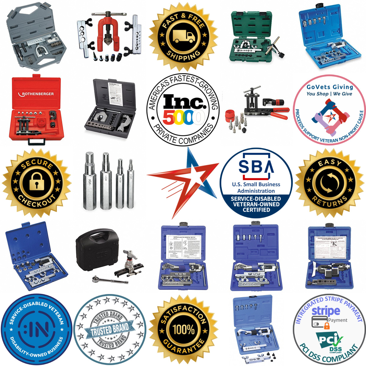 Millions of Products A selection of Pipe Flaring Swaging and Cutting Multi Use Sets products on GoVets