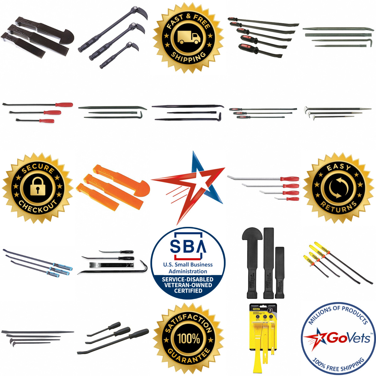 Millions of Products A selection of Pry Bar Sets products on GoVets