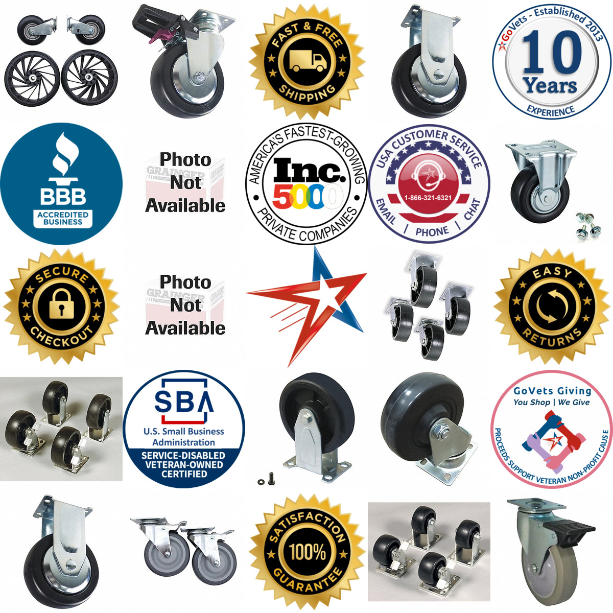 Millions of Products A selection of Tool Storage Replacement Casters products on GoVets