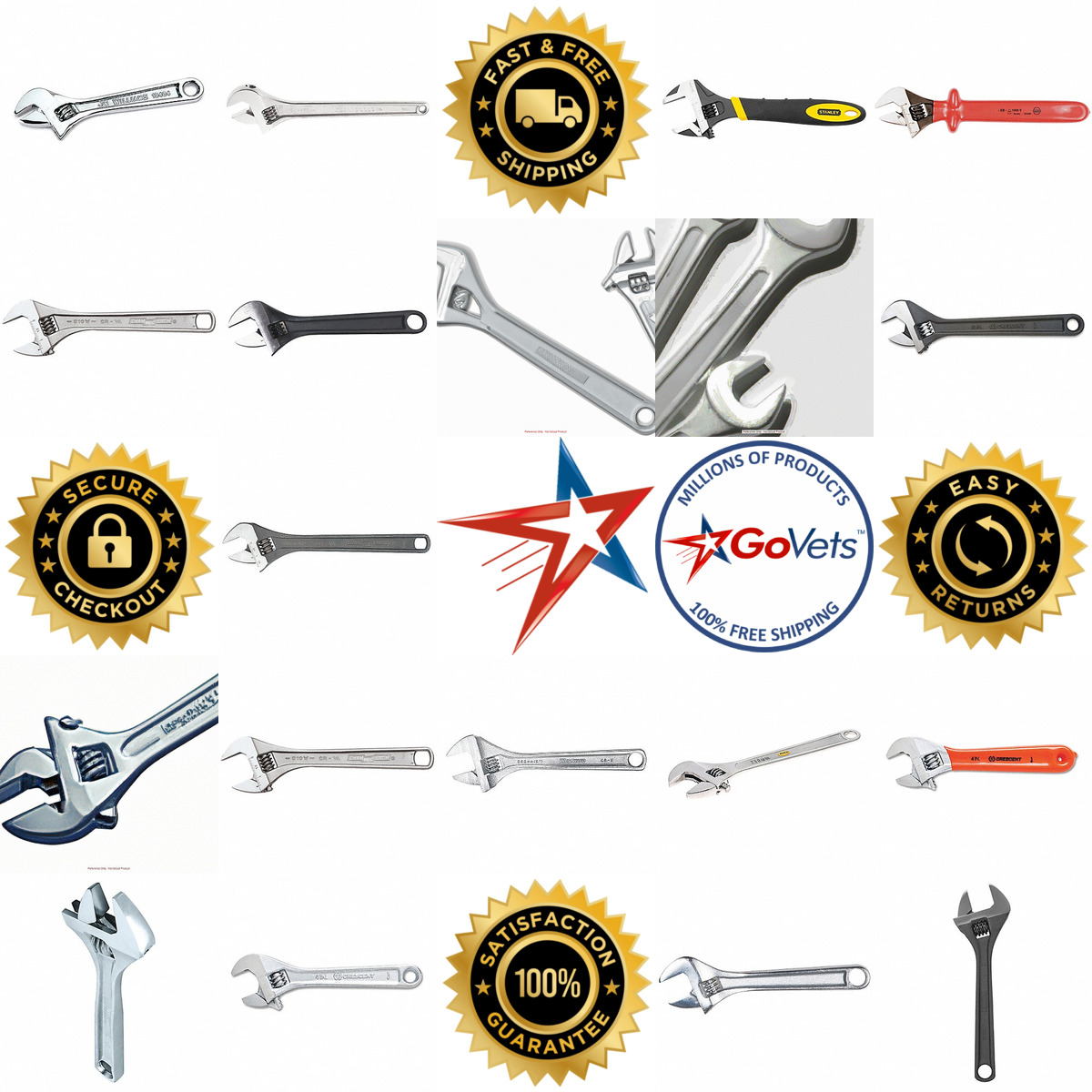 Millions of Products A selection of Adjustable Wrenches products on GoVets