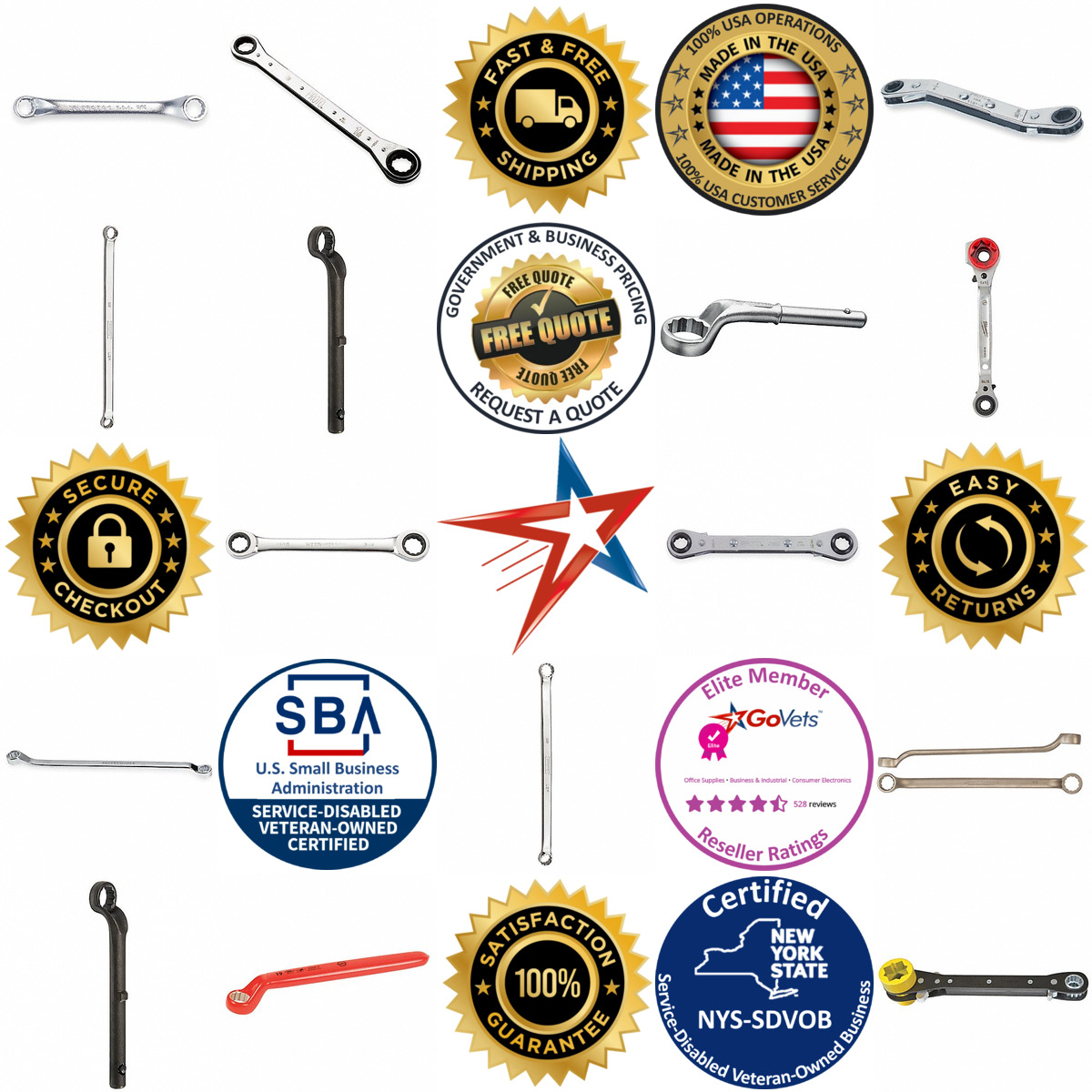 Millions of Products A selection of Box End Wrenches products on GoVets