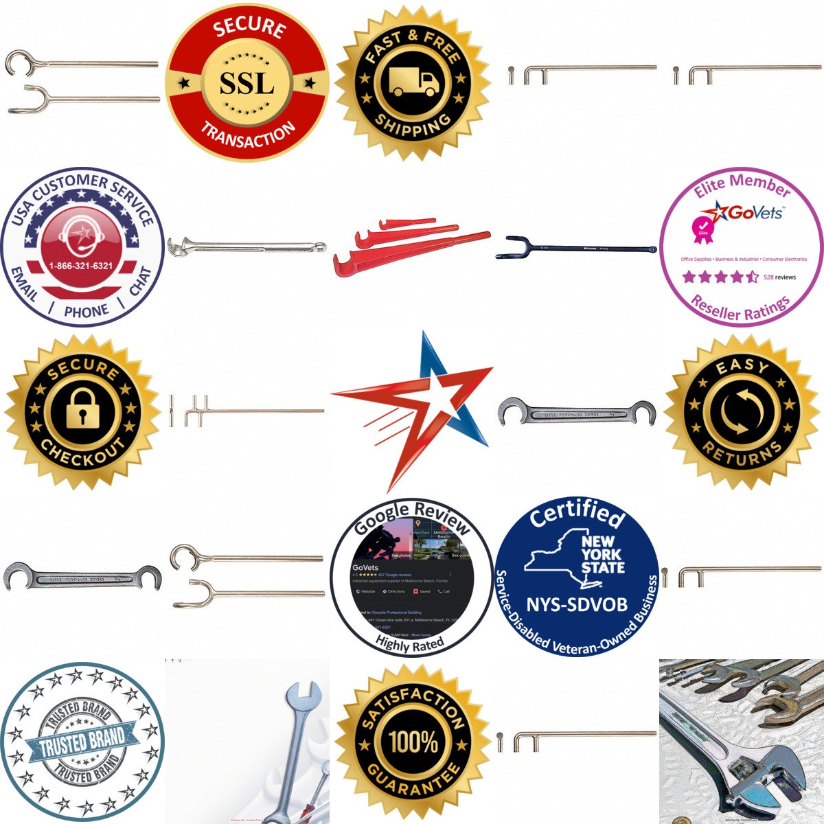 Millions of Products A selection of Valve Wheel Wrenches and Hooks products on GoVets