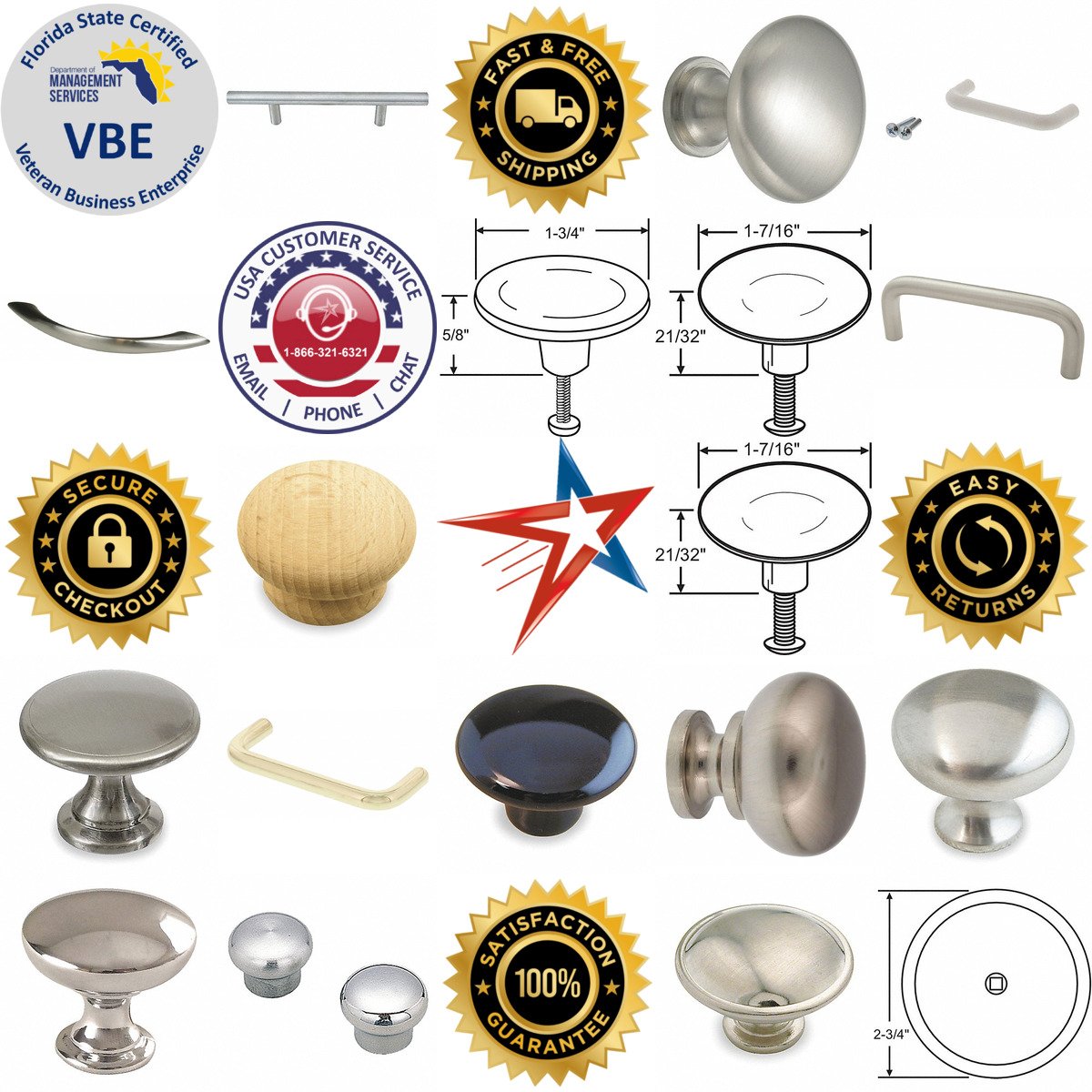Millions of Products A selection of Cabinet Knobs products on GoVets