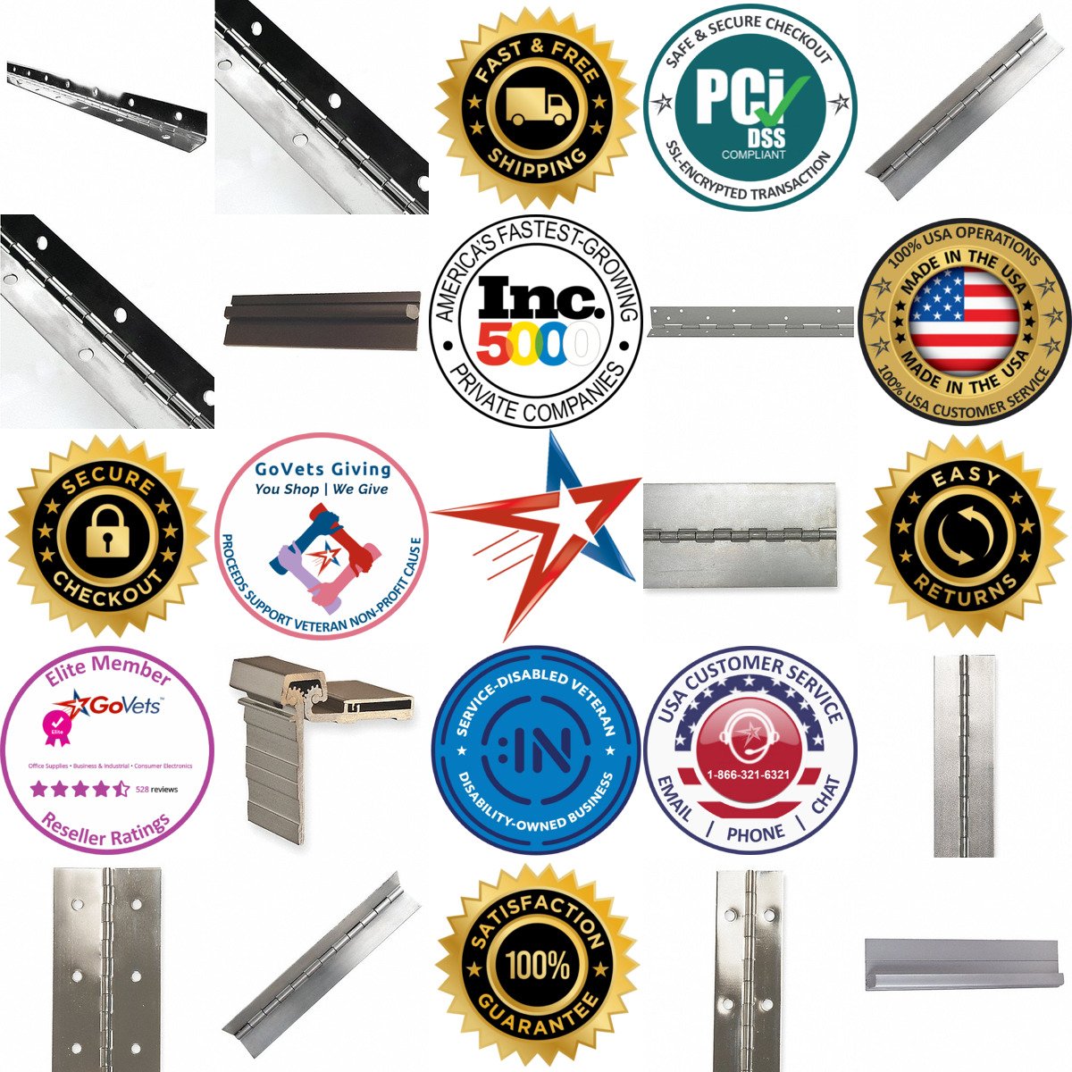 Millions of Products A selection of Piano Hinges products on GoVets
