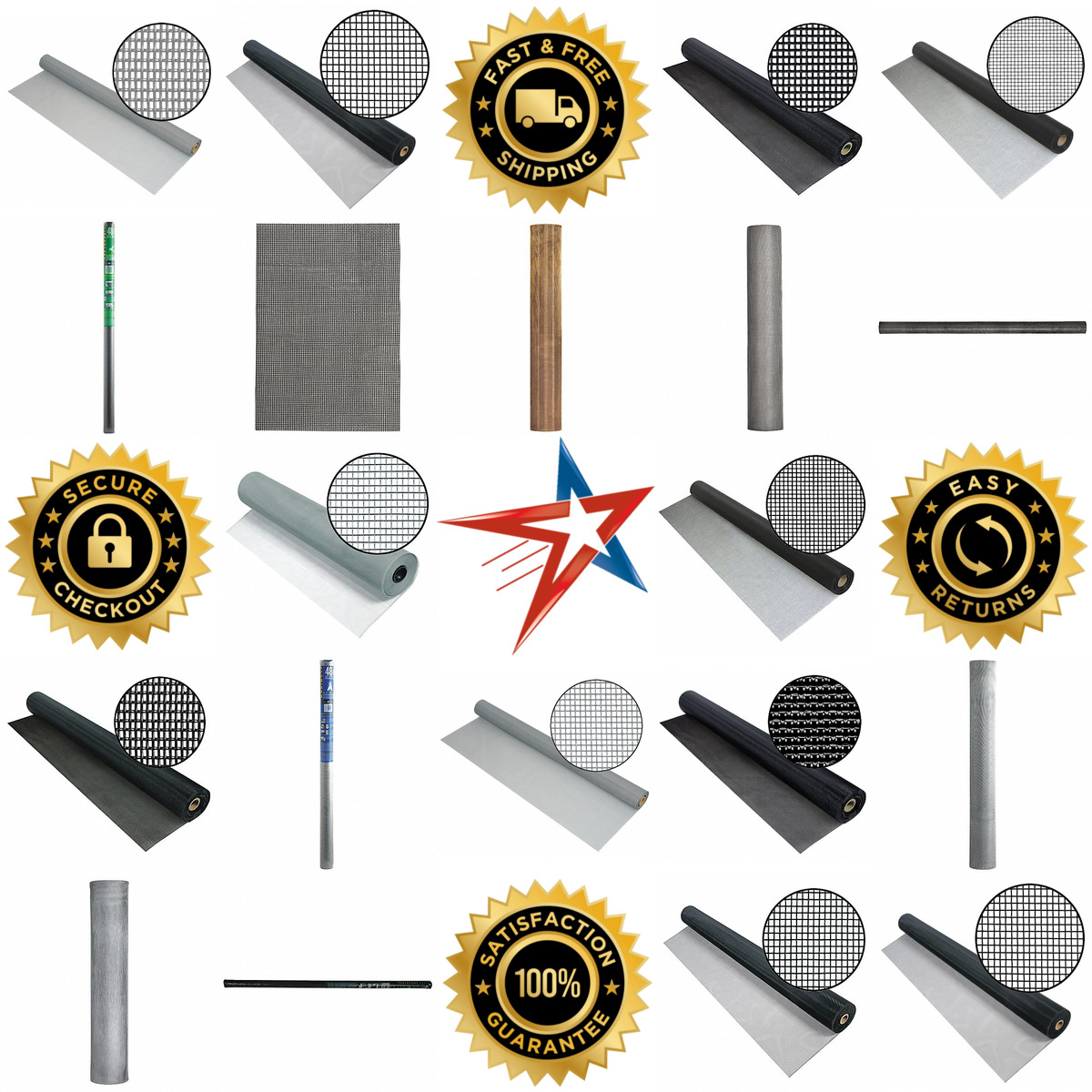 Millions of Products A selection of Door and Window Replacement Screen products on GoVets