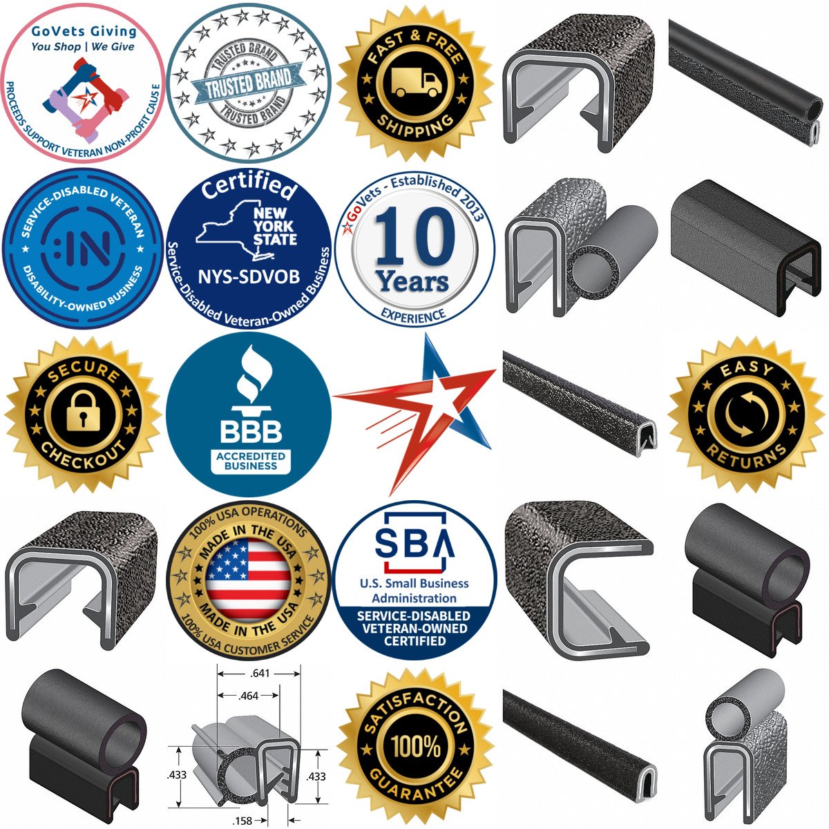 Millions of Products A selection of Rubber Edging and Trim Seals products on GoVets