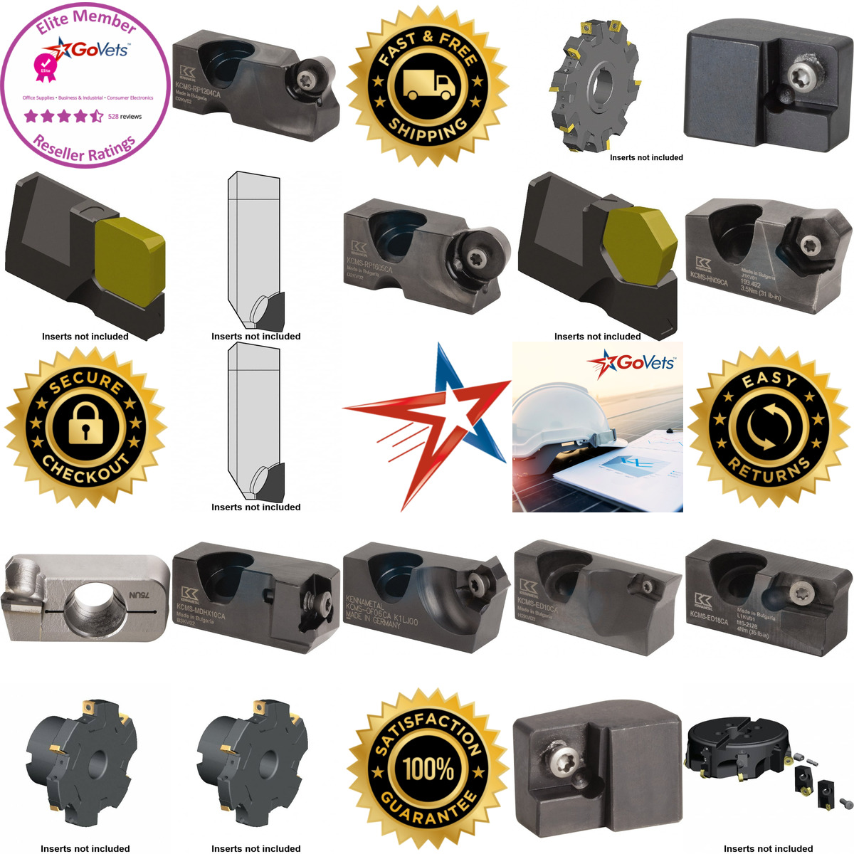 Millions of Products A selection of Kennametal products on GoVets