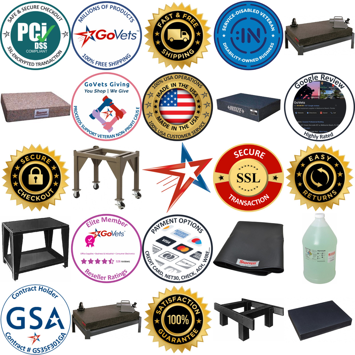 Millions of Products A selection of Inspection Surface Plates Stands and Accessories products on GoVets