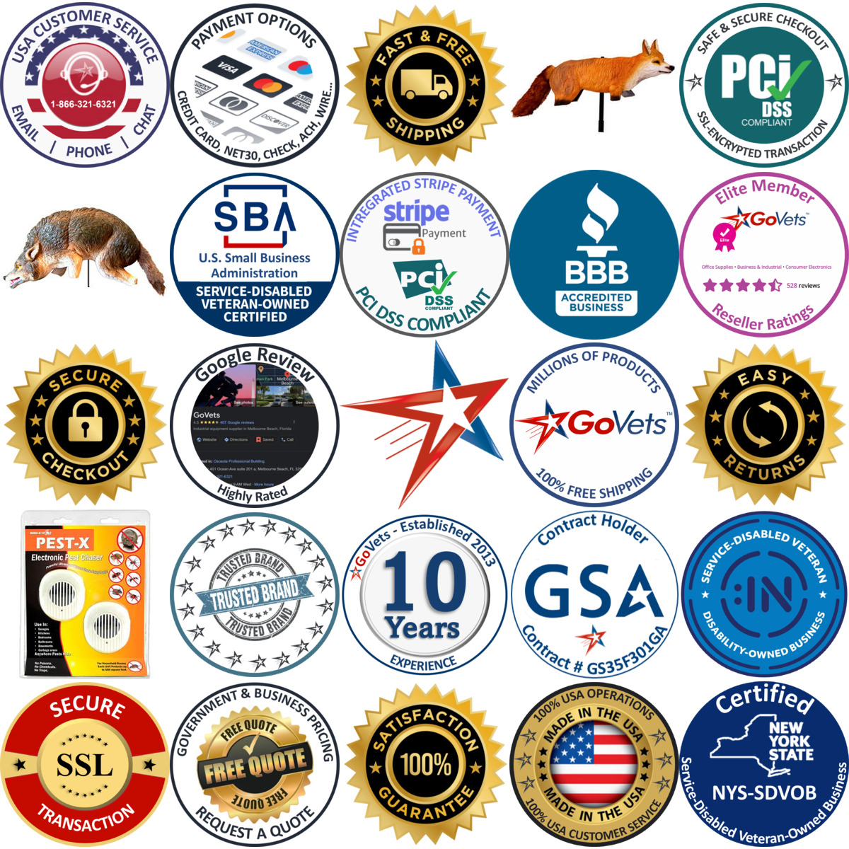 Millions of Products A selection of Rodent and Animal Repellents products on GoVets