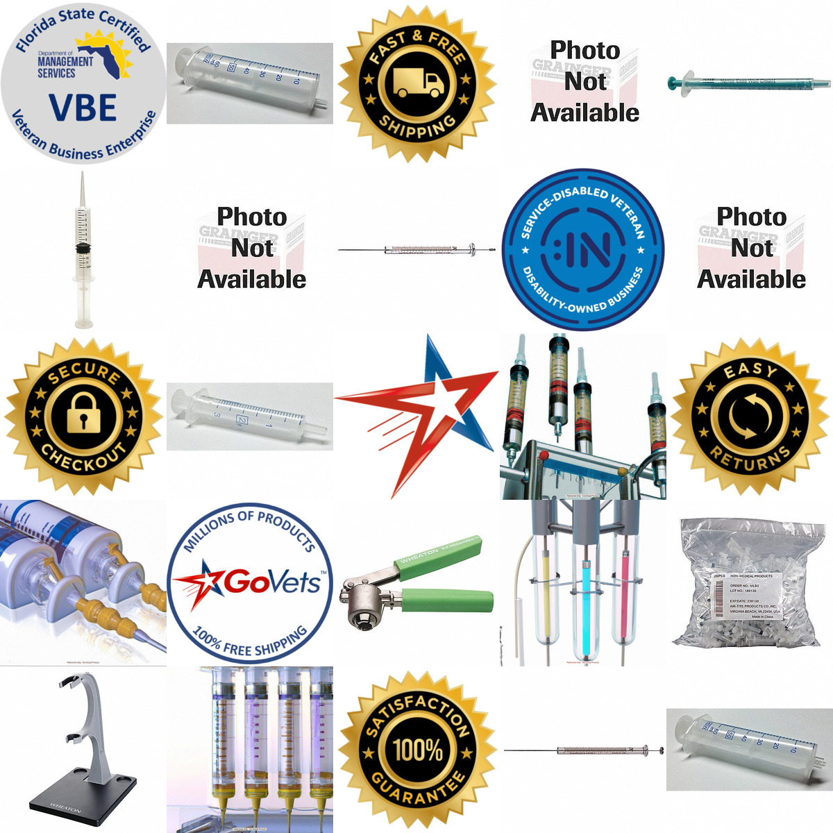 Millions of Products A selection of Chromatography Syringes products on GoVets