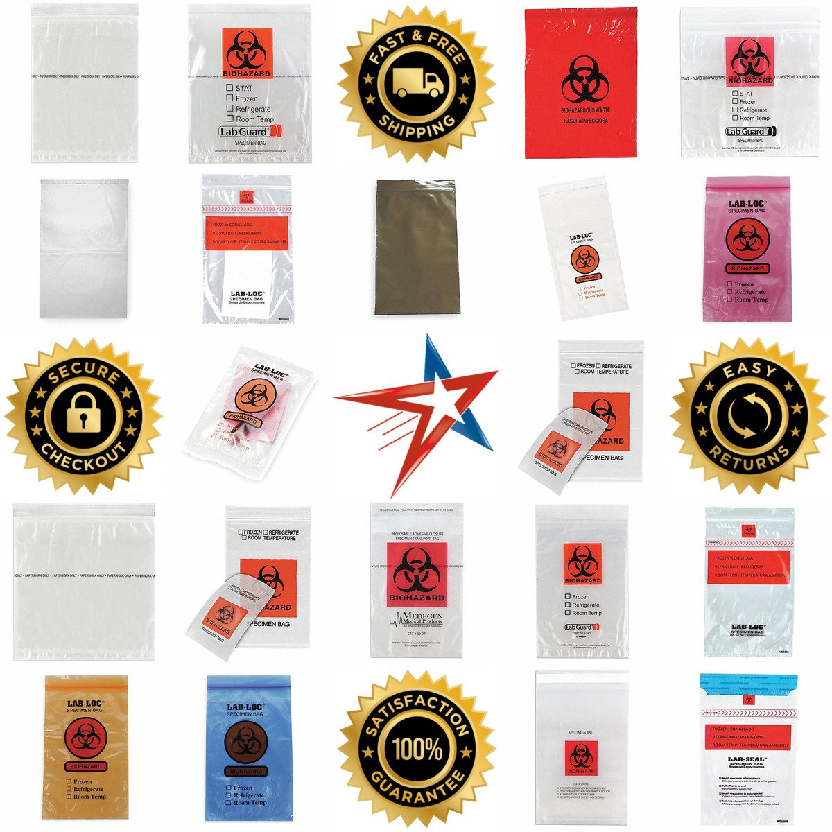 Millions of Products A selection of Specimen Transfer Bags products on GoVets