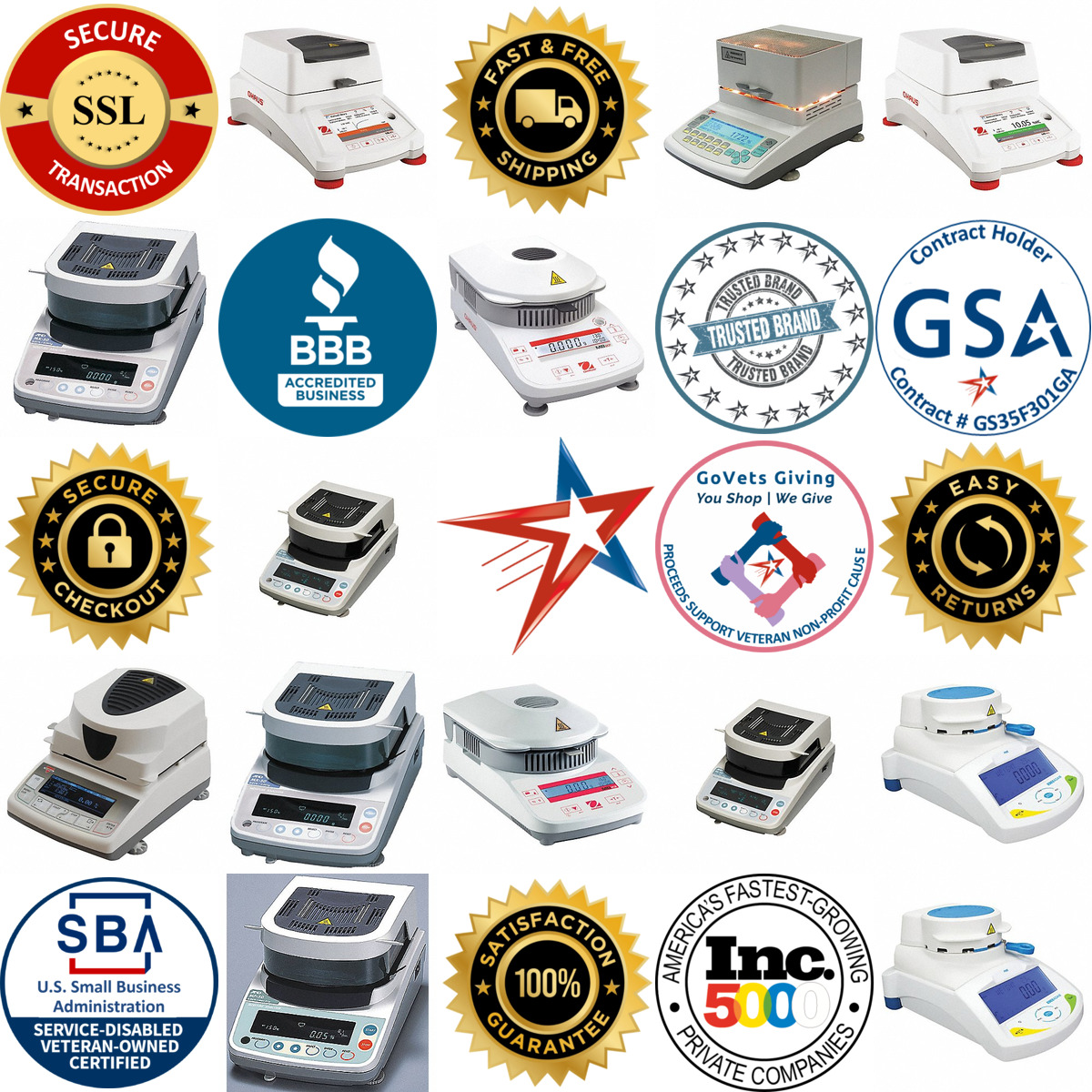 Millions of Products A selection of Moisture Analyzers products on GoVets