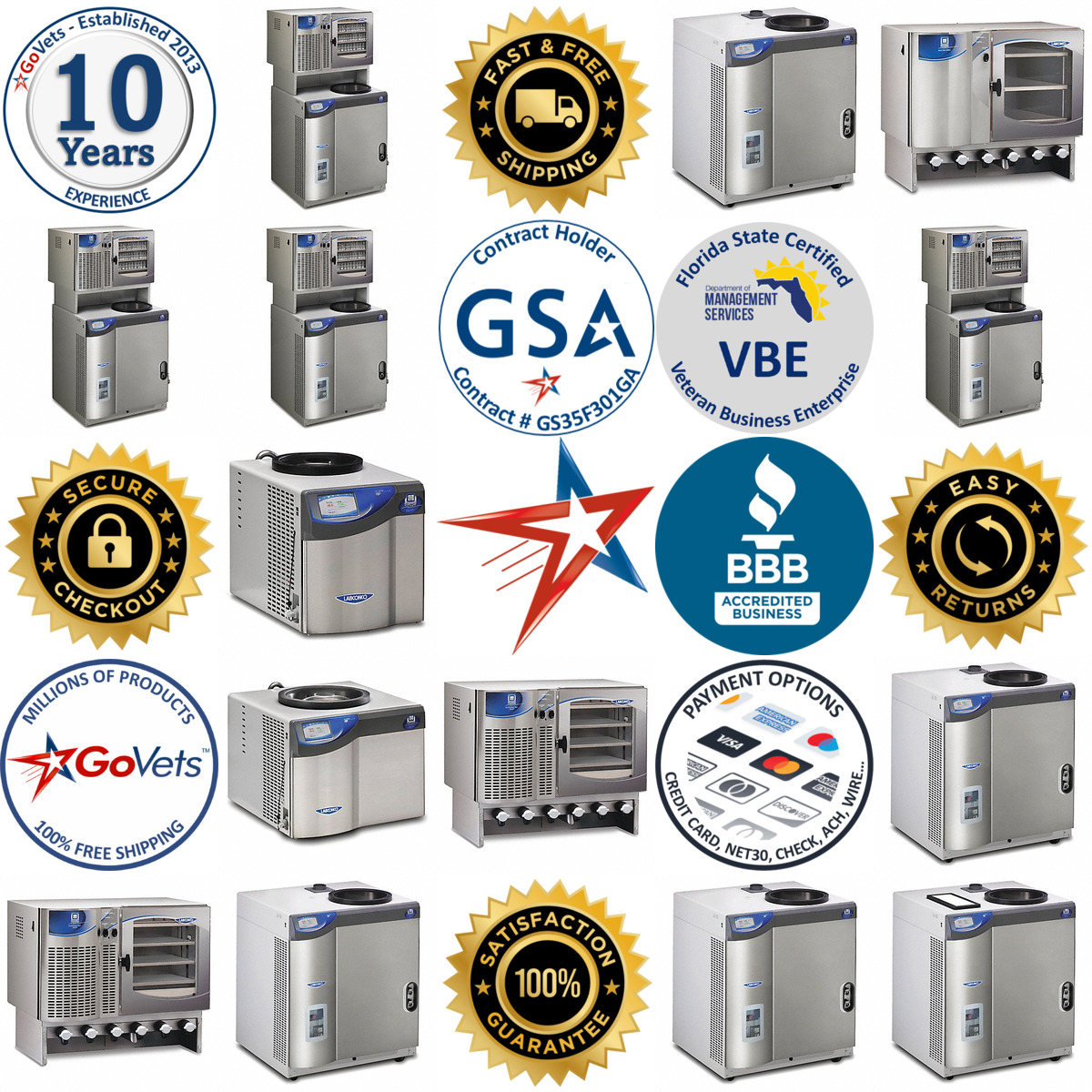 Millions of Products A selection of Laboratory Freeze Dryers products on GoVets