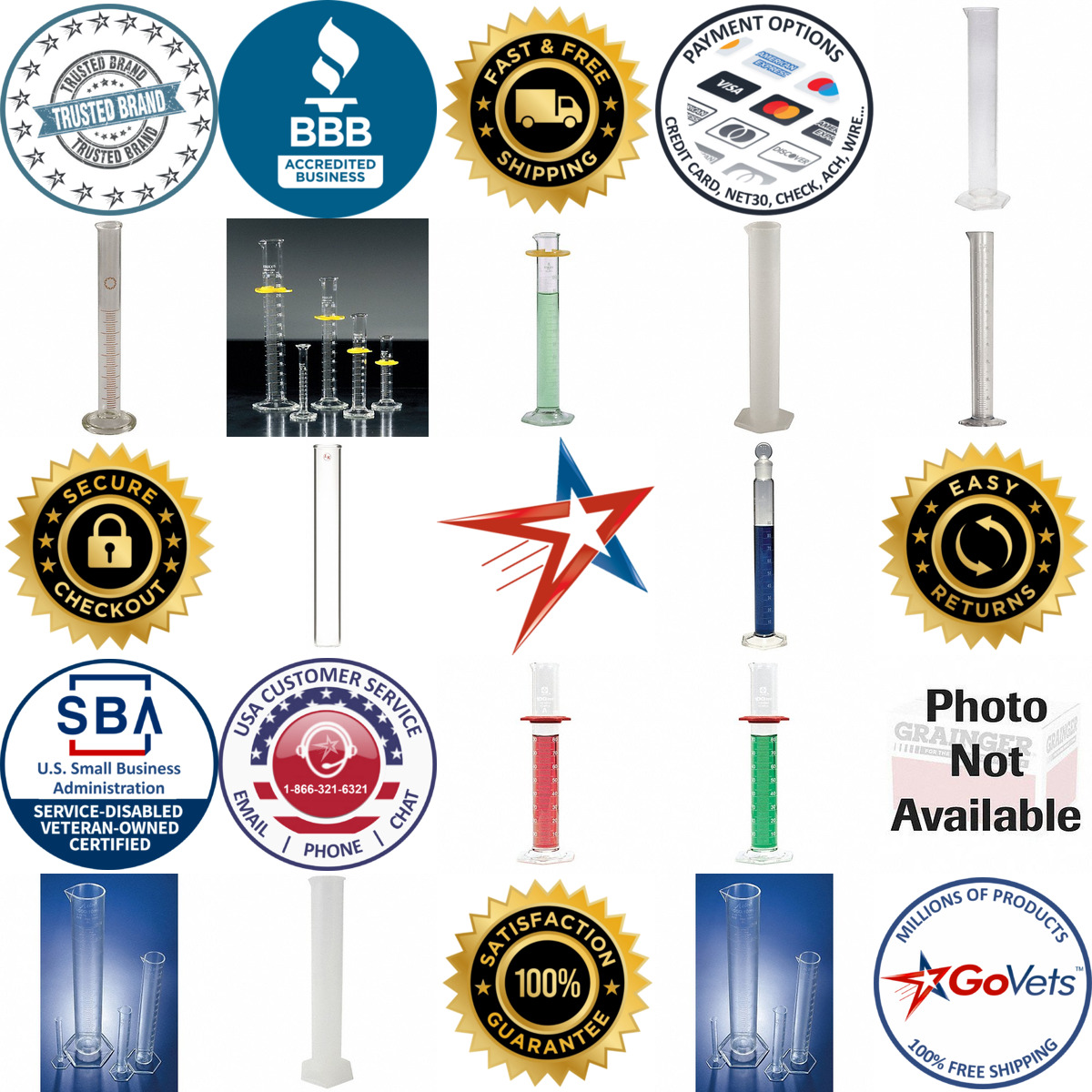 Millions of Products A selection of Graduated Cylinders products on GoVets