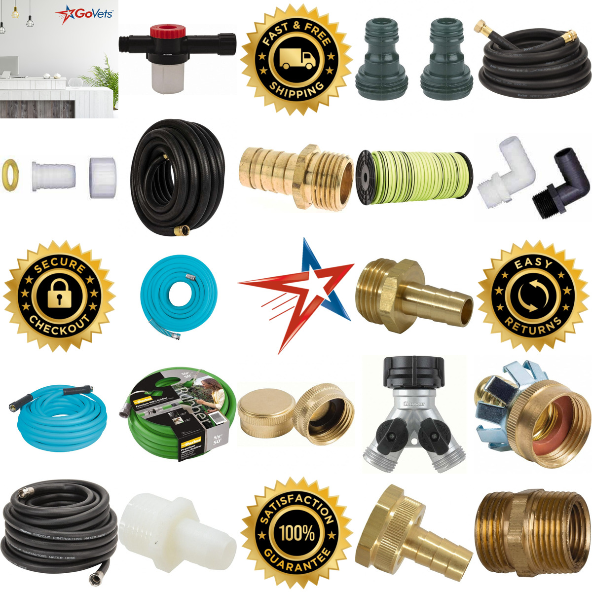 Millions of Products A selection of Garden Hose Fittings Nozzles and Racks products on GoVets