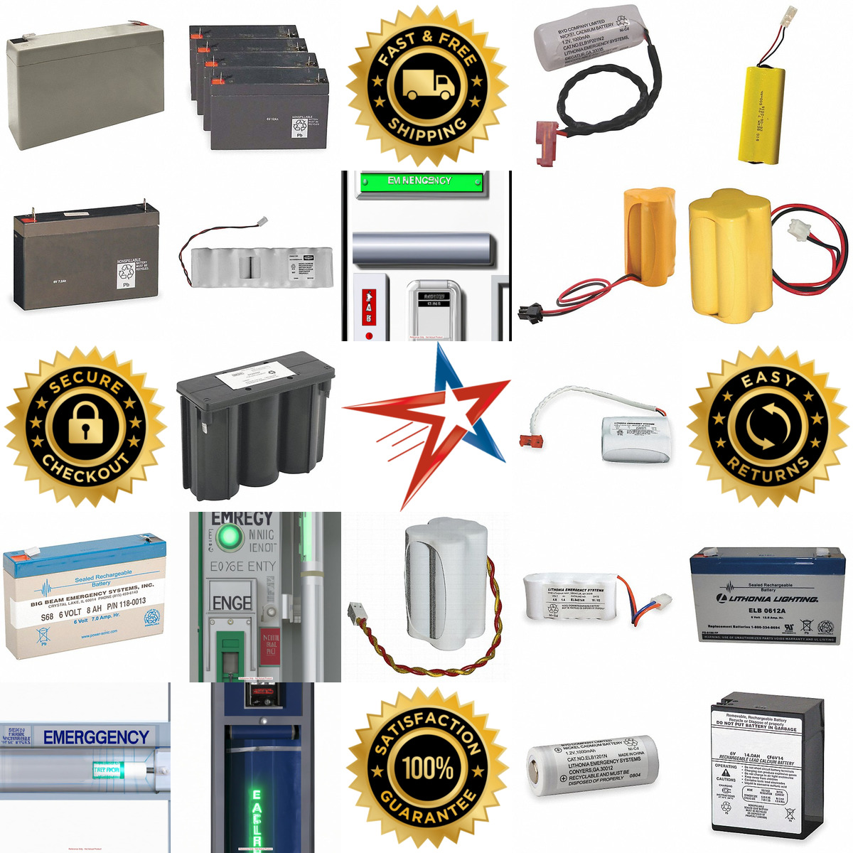 Millions of Products A selection of Emergency Light and Exit Sign Batteries products on GoVets