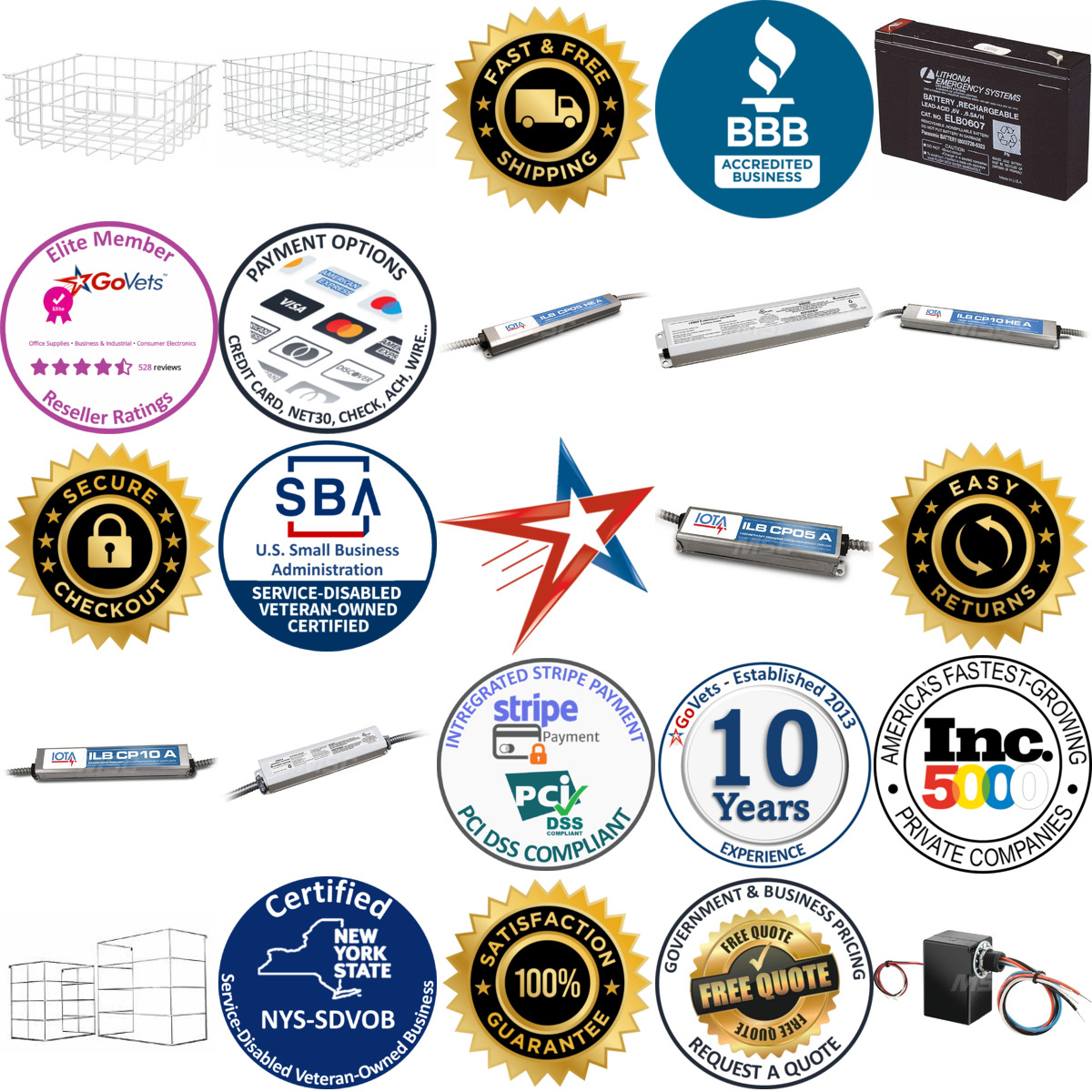 Millions of Products A selection of Emergency Light and Exit Sign Accessories products on GoVets