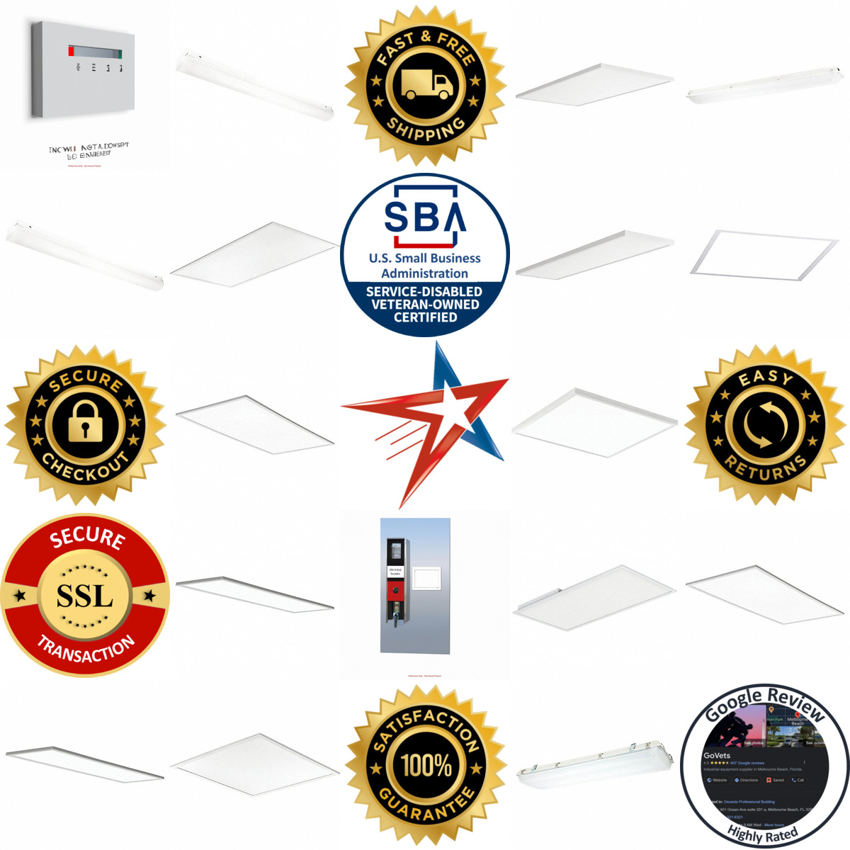 Millions of Products A selection of Flat Panel Fixtures products on GoVets