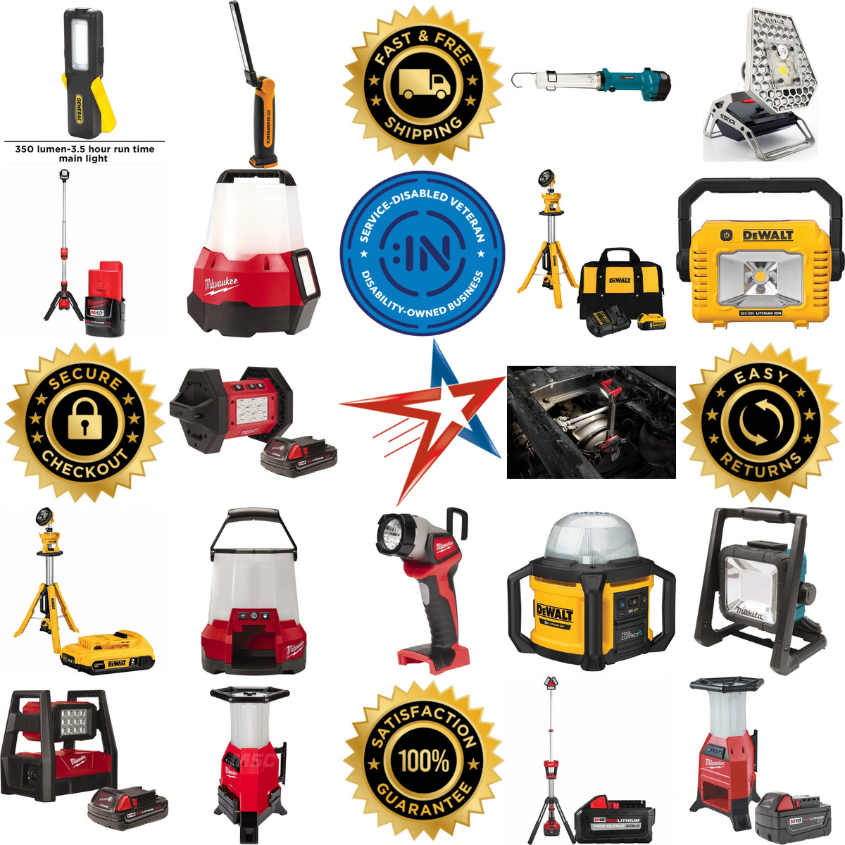 Millions of Products A selection of Cordless Work Lights products on GoVets