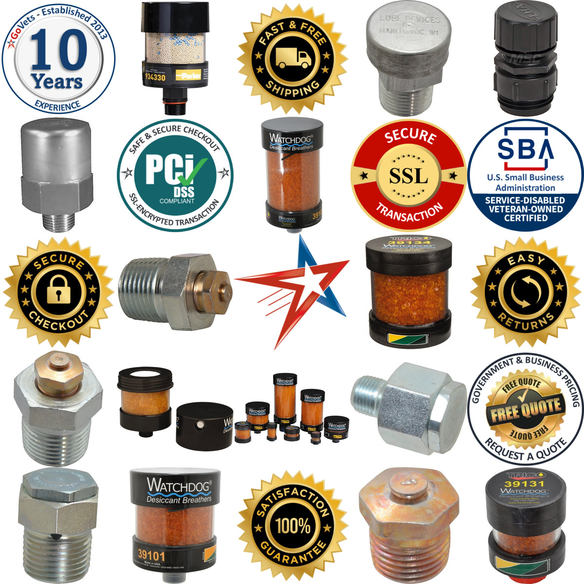 Millions of Products A selection of Lubrication Breathers and Vents products on GoVets