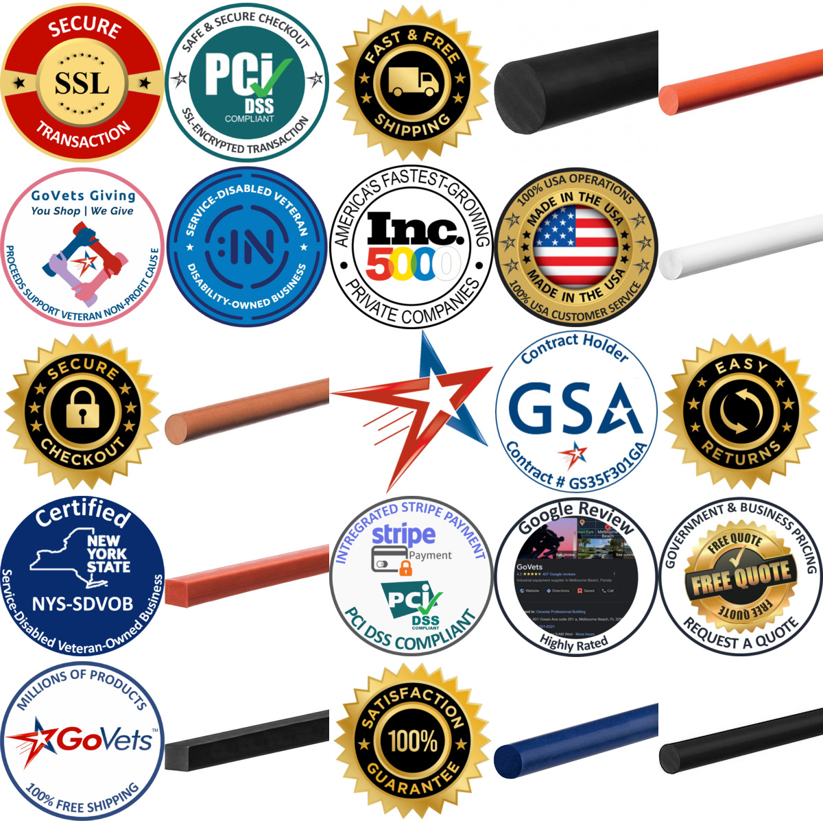 Millions of Products A selection of Cord Stock products on GoVets