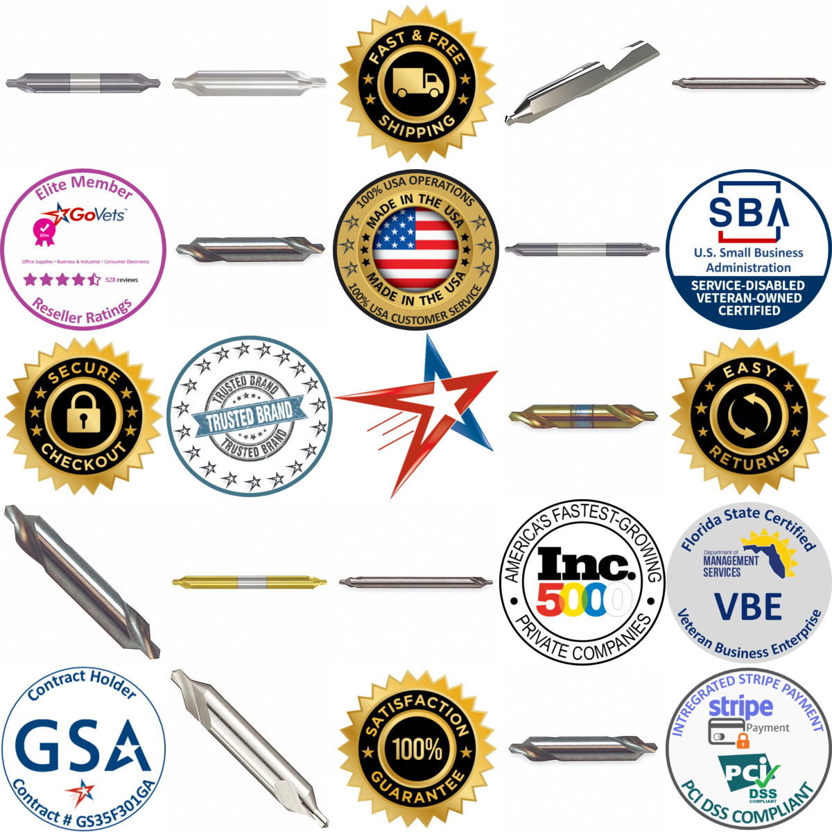 A selection of Center Drills products on GoVets