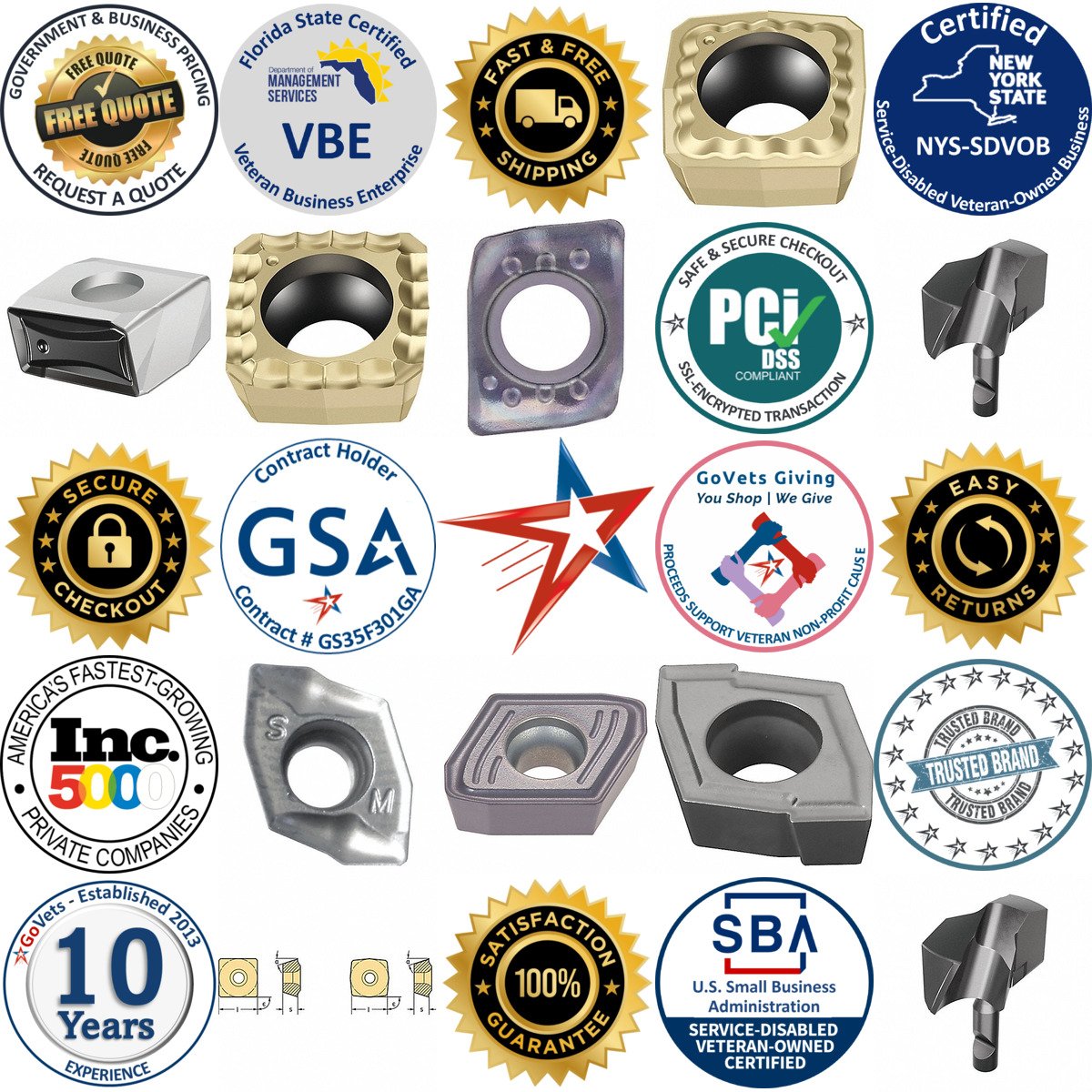 Millions of Products A selection of Indexable Drill Inserts products on GoVets