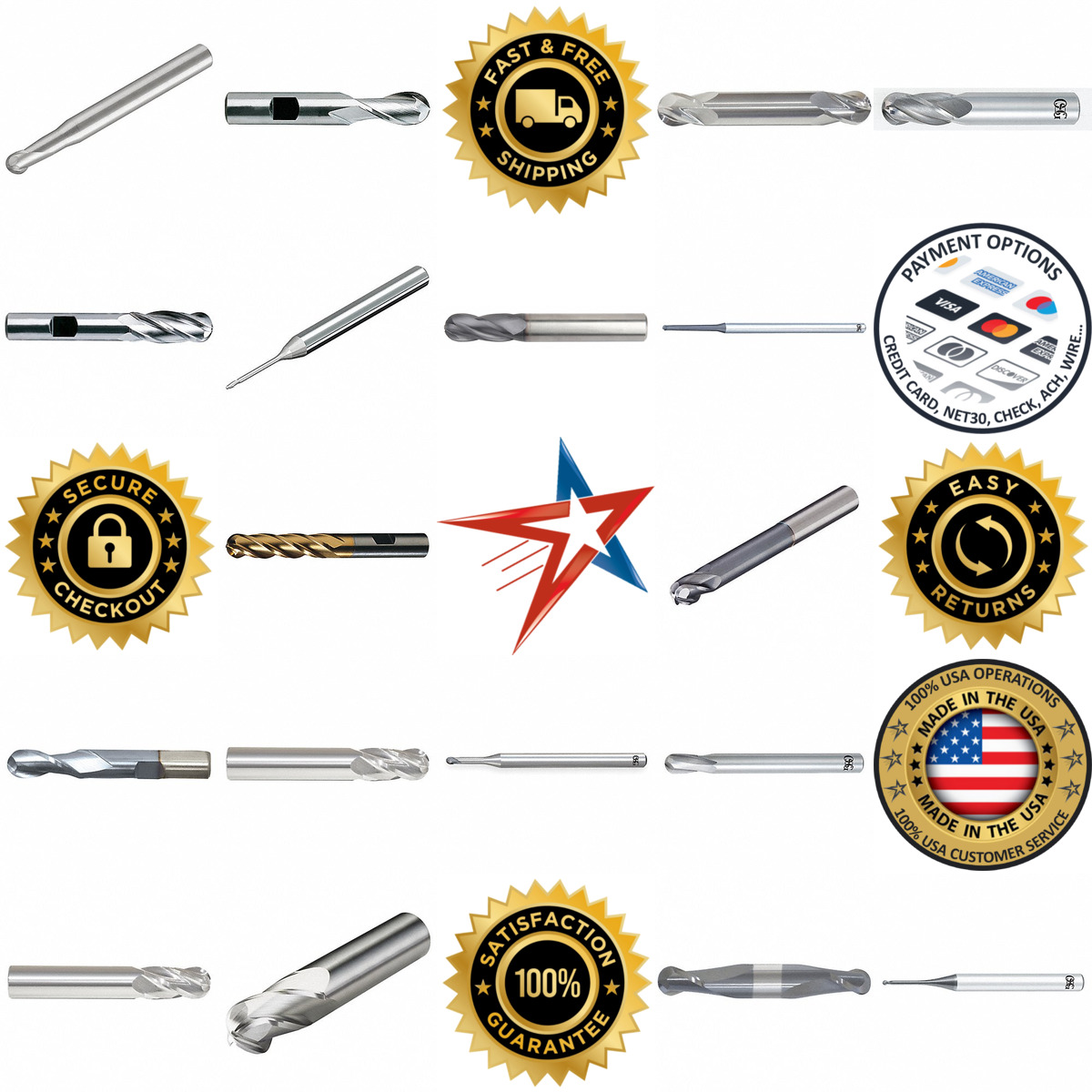 Millions of Products A selection of Ball End Mills products on GoVets