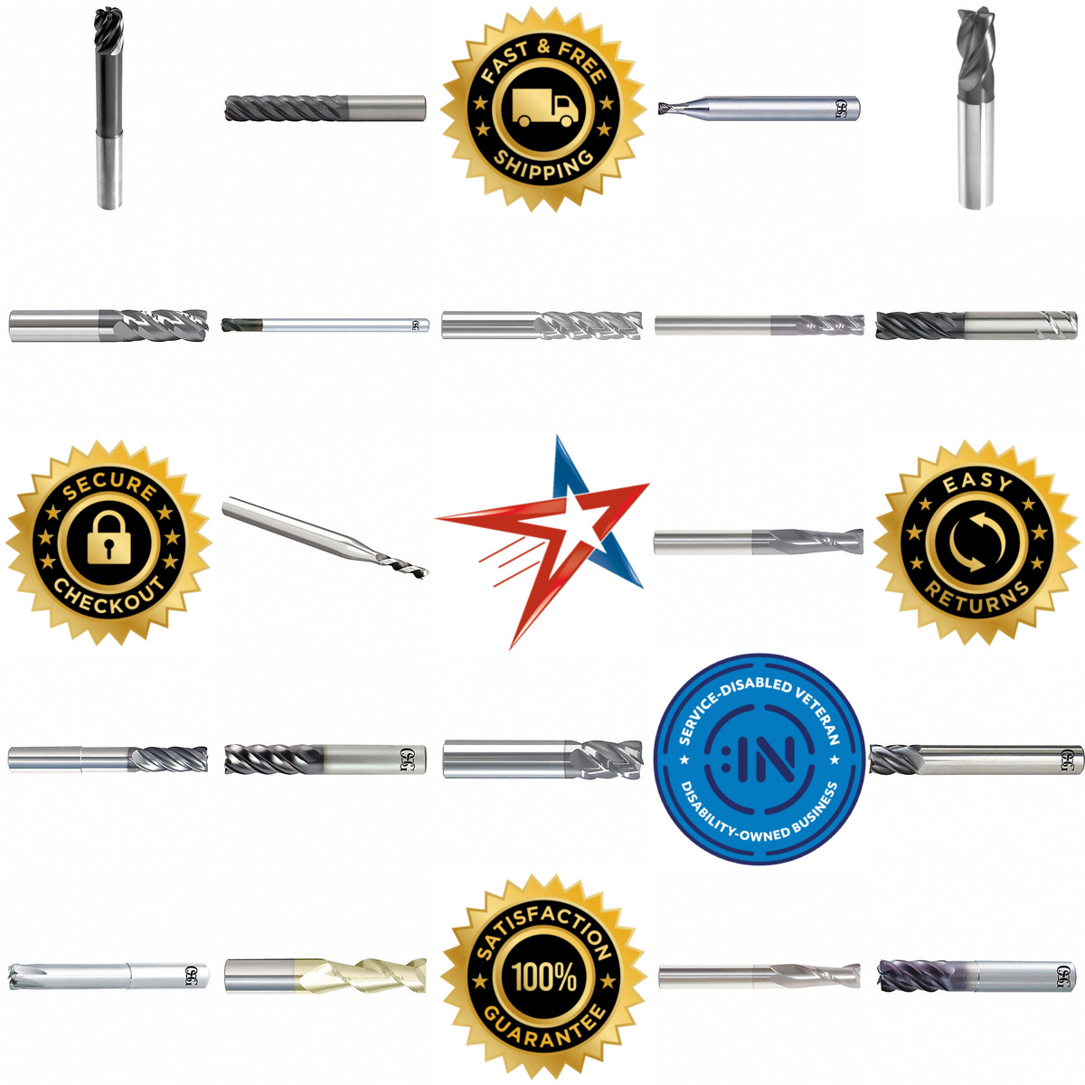 Millions of Products A selection of Corner Radius End Mills products on GoVets