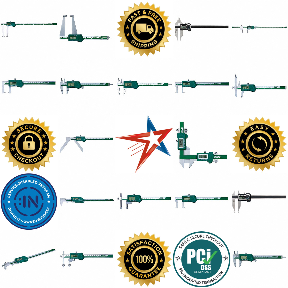 Millions of Products A selection of Specialty Design and Function Digital Calipers products on GoVets