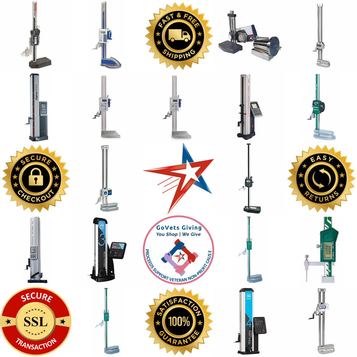 Millions of Products A selection of Digital Height Gauges products on GoVets