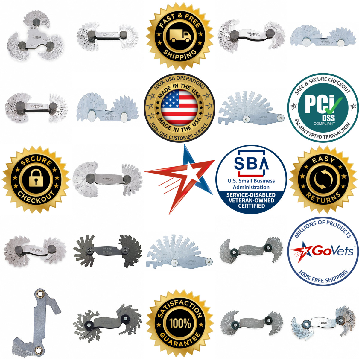 Millions of Products A selection of Screw Pitch Gauges products on GoVets